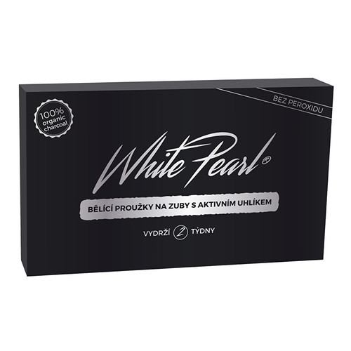 White Pearl Whitening Strips - Bieliace prúžky na zuby s aktívnym uhlíkom