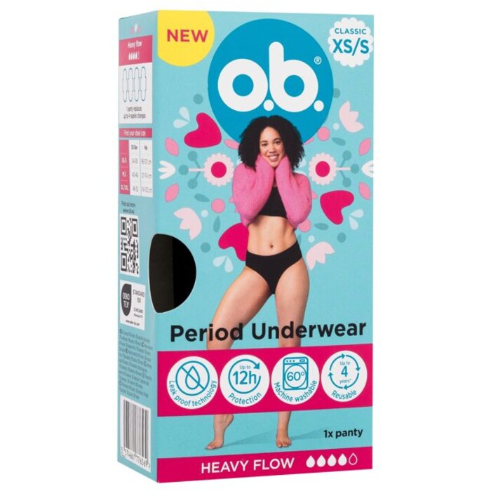 O.b. Period Underwear XS/S - Menstruační kalhotky 1 ks