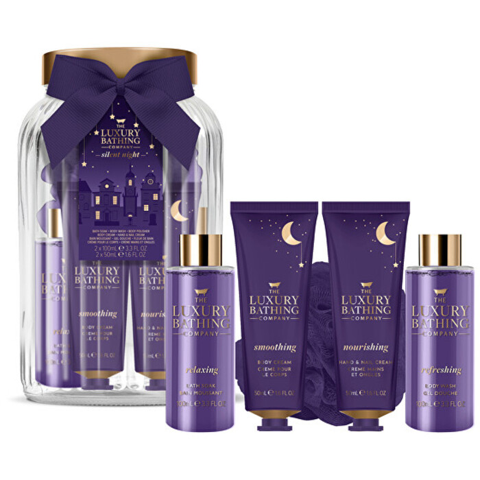 The Luxury Bathing Company Gift Set Lavender ( Levandule ) - Dárková sada péče o tělo ve skleněné karafě