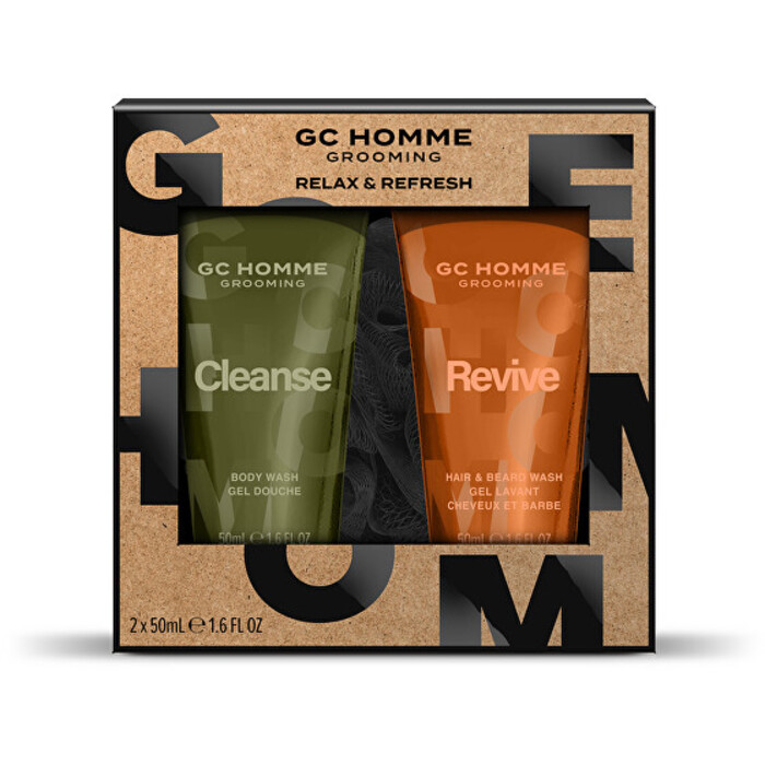 Grace Cole Homme Grooming Relax & Refresh Set ( Mandarinka, Bergamot & Rozmarýn ) - Dárková sada péče o tělo