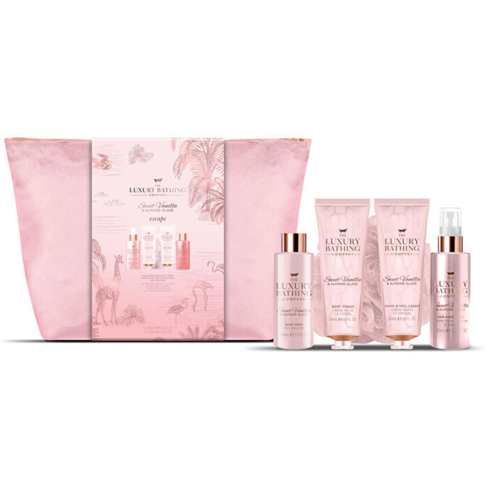 Grace Cole Body Care Gift Set in a Cosmetic Bag ( Vanilka & Mandle ) - Dárková sada péče o tělo v kosmetické taštičce
