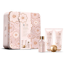 Luxury Bath ( Creme brulée, Pomarančový kvet & Vanilka ) Set - Darčeková sada starostlivosti o telo v plechovej dóze
