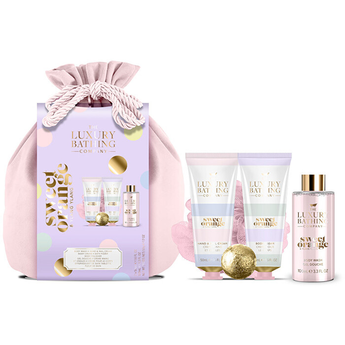 Bath Set ( Pomaranč & Ylang Ylang ) - Darčeková sada starostlivosti o telo vo vrecúšku 
