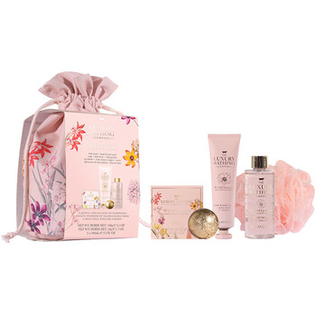 Peony Bath Care Set ( Pivoňka, Broskev & Malina ) - Dárková sada péče o tělo v pytlíčku 5 ks