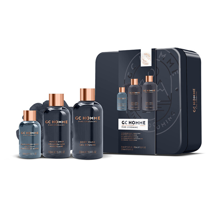 Men Body Care Set ( Černý pepř & Mandarinka ) - Dárková sada péče o tělo v plechové dóze