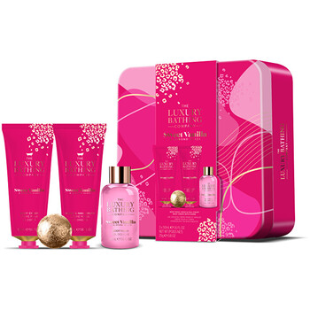 Body Care Set in a Tin ( Vanilka & Mandle ) - Dárková sada péče o tělo v plechové dóze