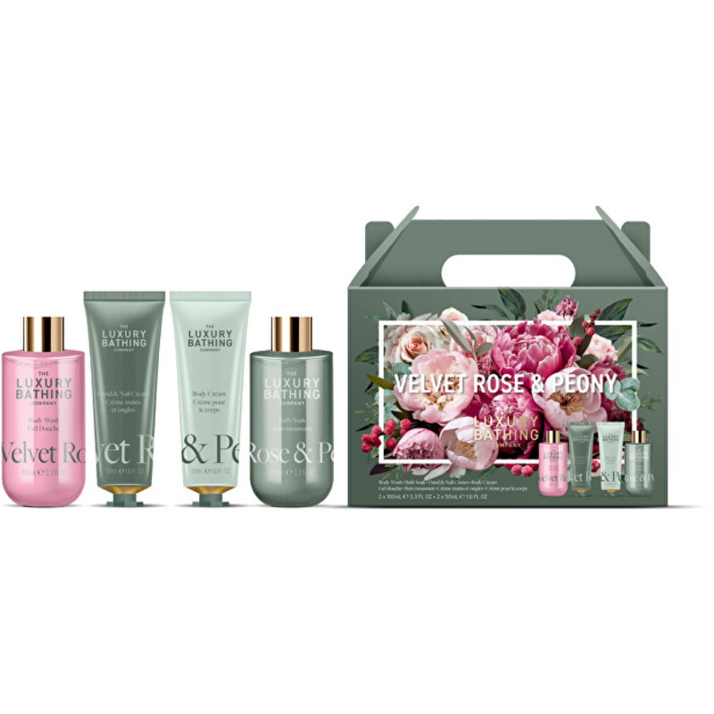 Rose & Peony Body Care Box ( Růže & Pivoňka ) - Dárková sada péče o tělo ( 4 ks )