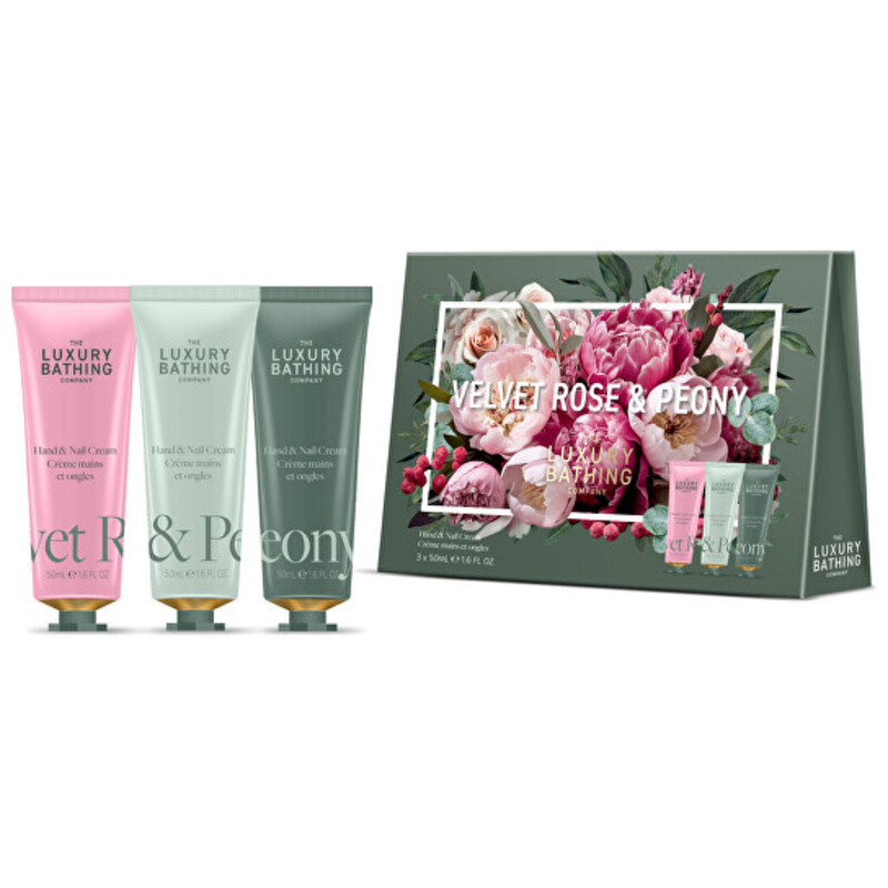 Rose & Peony Hand Cream Set ( Růže & Pivoňka ) - Dárková sada krémů na ruce ( 3 ks )