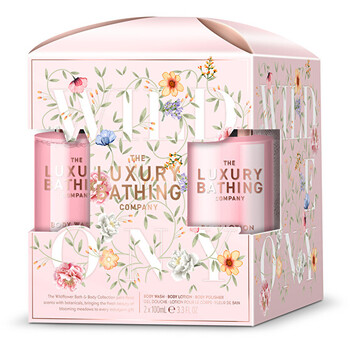 Luxury Bathing Body Care Set ( Pivoňka, Broskev & Malina ) - Dárková sada péče o tělo ( 3 ks )