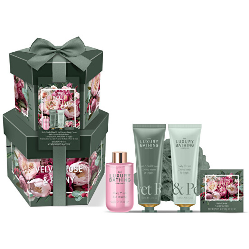 Rose & Peony Body Care Set ( Růže & Pivoňka ) - Dárková sada péče o tělo ( 5 ks )