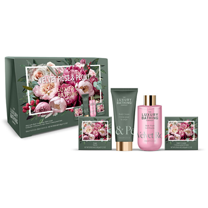 Rose & Peony Body Set ( Růže & Pivoňka ) - Dárková sada tělové péče ( 4 ks )