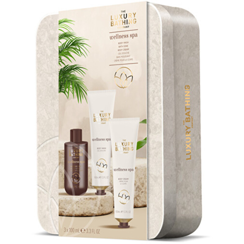 Wellness Spa Body Care Trio - Dárková sada péče o tělo v plechové dóze ( 3 ks )