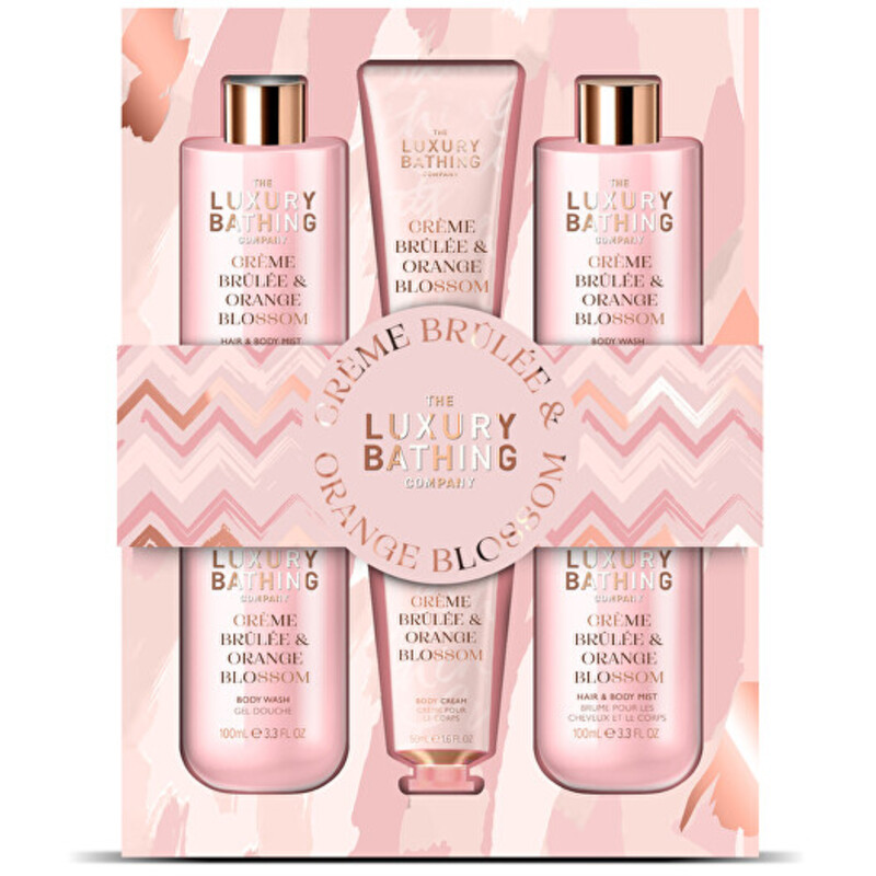 Creme Brulée Body Care Set ( Creme Brulée & Pomerančový květ ) - Dárková sada péče o tělo ( 6 ks )