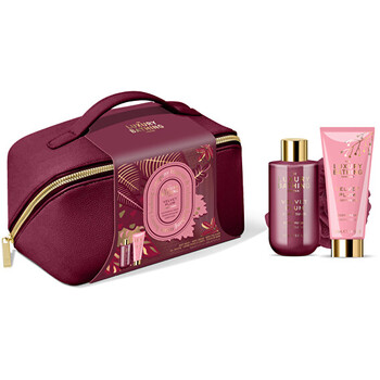 Velvet Plum & Soft Suede Set & Cosmetic Bag  - Dárková sada péče o tělo v taštičce ( 3 ks )