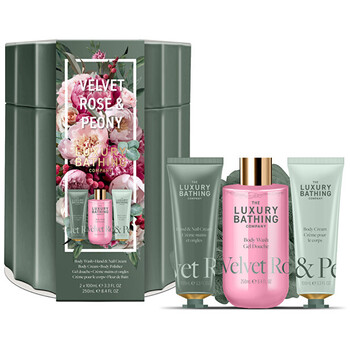 Rose & Peony Bath Care Set ( Růže & Pivoňka ) - Dárková sada tělové péče v plechové dóze ( 4 ks )