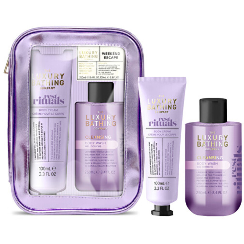 Lavender Body Care Set ( Levandule ) - Dárková sada péče o tělo v kosmetické taštičce ( 2 ks )