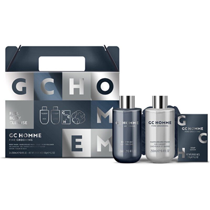 Homme The Grooming Body Care Set ( Černý pepř & Mandarinka ) - Dárková sada péče o tělo s houbičkou ( 4 ks )