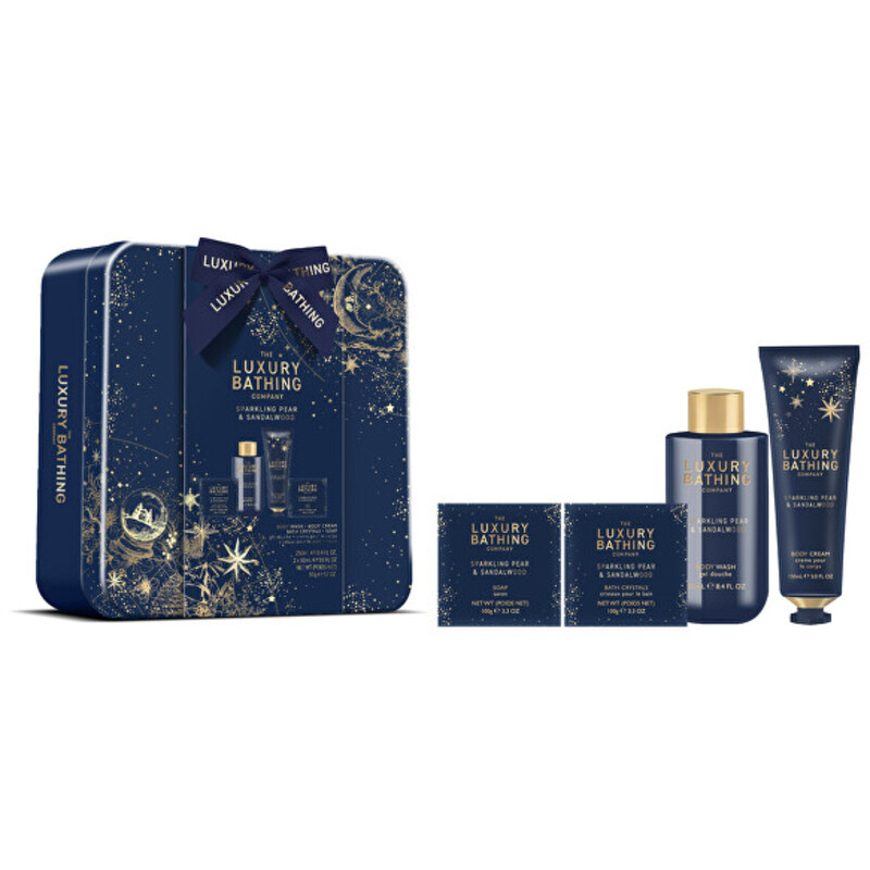 Pear Shower Care Set ( Hruška & Santalové dřevo ) - Dárková sada v plechové dóze ( 4 ks )