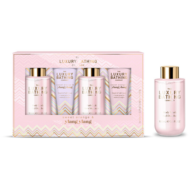 Shower & Body Care Gift Box ( Pomeranč & Ylang Ylang ) - Dárková sada tělové péče v krabičce ( 4 ks )