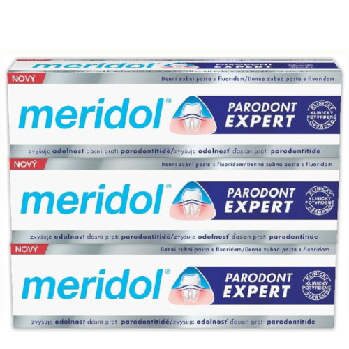 Meridol Paradont Expert Tripack Toothpaste ( 3 ks ) - Zubní pasta proti krvácení dásní a parodontitidě 75 ml