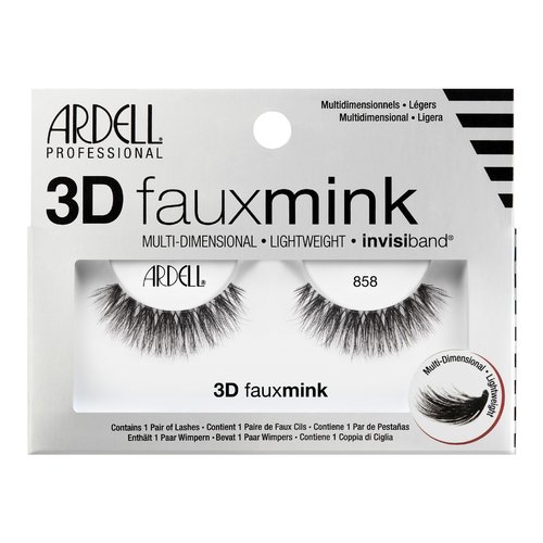 Ardell 3D Faux Mink 858 - Vícevrstvé umělé řasy 1 ks - Black