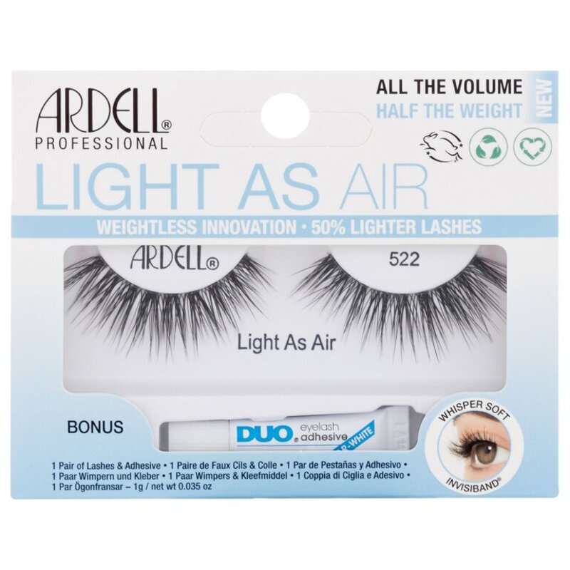 Light As Air 522 Fake Eyelashes Set - Dárková sada umělé řasy 