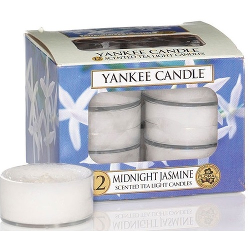 Yankee Candle Midnight Jasmine Candle ( půlnoční jasmín ) - Aromatické čajové svíčky ( 12 ks ) 9.8 g
