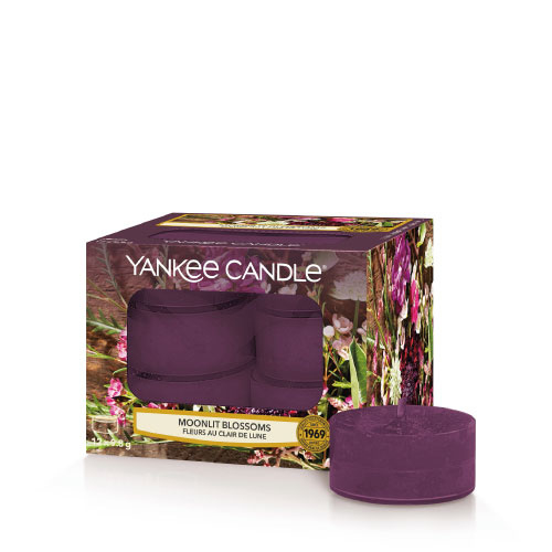 Yankee Candle Moonlit Blossoms Candle ( květiny ve svitu měsíce ) - Aromatické čajové svíčky ( 12 ks ) 9.8 g