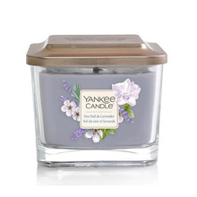 Aromatická sviečka veľká hranatá Sea Salt & Lavender
