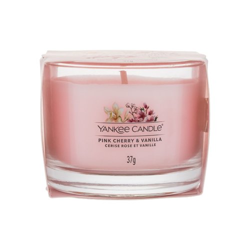 Votívna sviečka v skle Pink Cherry Vanilla