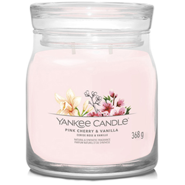 Pink Cherry & Vanilla Signature Candle ( růžová třešeň a vanilka ) - Vonná svíčka