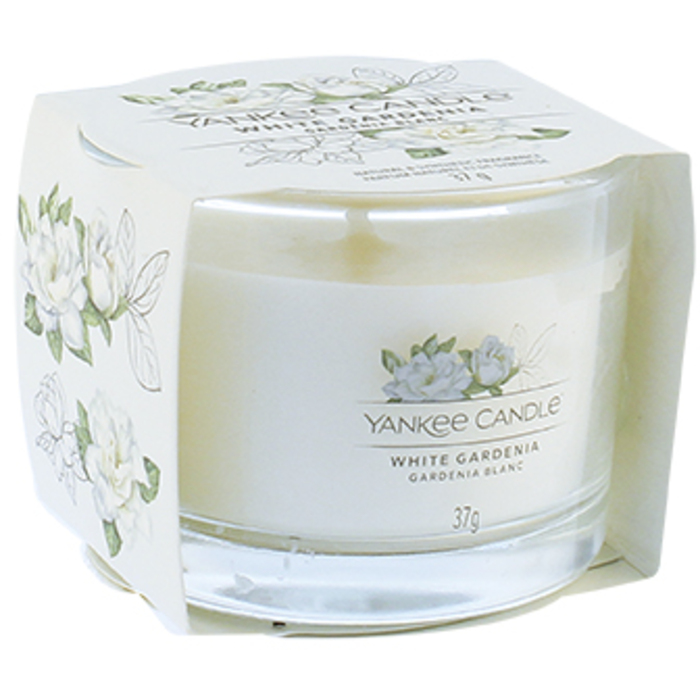 Yankee Candle White Gardenia ( bílá gardénie ) - Votivní svíčka ve skle 37 g