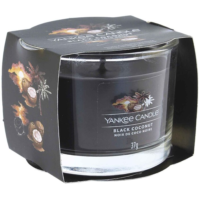 Yankee Candle Black Coconut ( černý kokos ) - Votivní svíčka ve skle 37 g