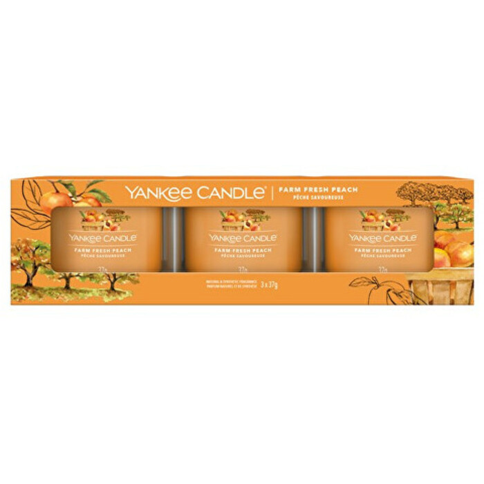 YANKEE CANDLE Farm Fresh Peach 3× 37 g