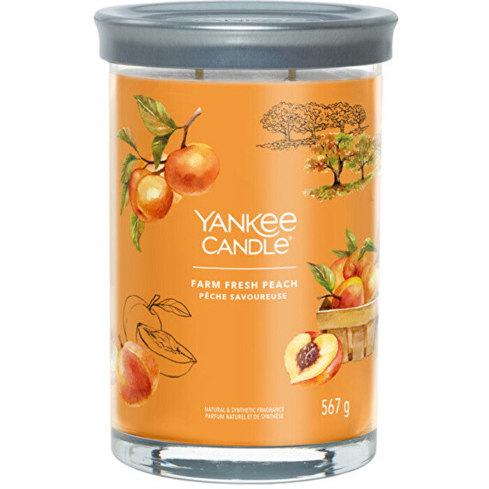 Yankee Candle Farm Fresh Peach Signature Tumbler Candle ( farmářská čerstvá broskev ) - Vonná svíčka 567 g