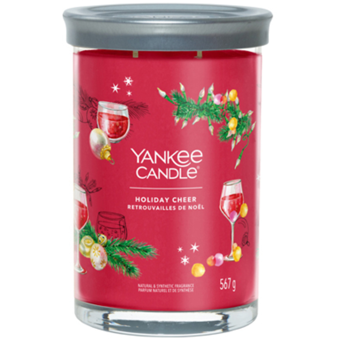 Yankee Candle Holiday Cheer Signature Tumbler Candle ( vánoční veselí ) - Vonná svíčka 340 g