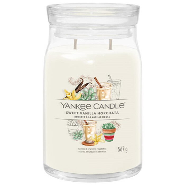 Yankee Candle Sweet Vanilla Horchata Signature Candle ( sladký vanilkový nápoj horchata) - Vonná svíčka 567 g