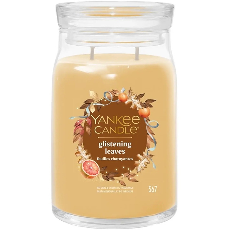 Glistening Leaves Signature Candle ( leské listy ) - Vonná svíčka 
