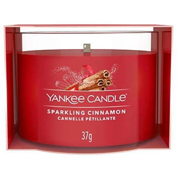Sparkling Cinnamon ( třpytivá skořice ) - Votivní svíčka ve skle
