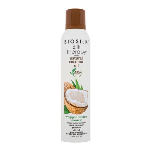 Biosilk Silk Therapy Organic Coconut Oil Whipped Volume Mousse - Tužidlo pro objem a definici vlasů 