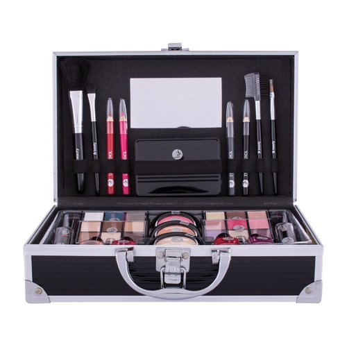 2K Fabulous Beauty Train Case Black - Kufřík s dekorativní kosmetikou 66 g
