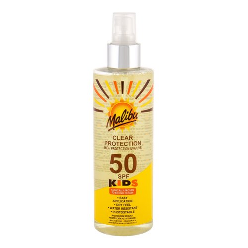 Malibu Kids Clear Protection SPF50 - Dětský opalovací sprej 250 ml