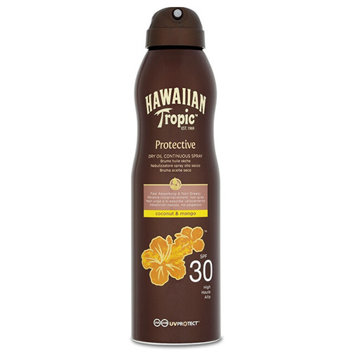 Hawaiian Tropic Protective Dry Oil Continuous Spray SPF 30 - Suchý olej na opalování 177 ml