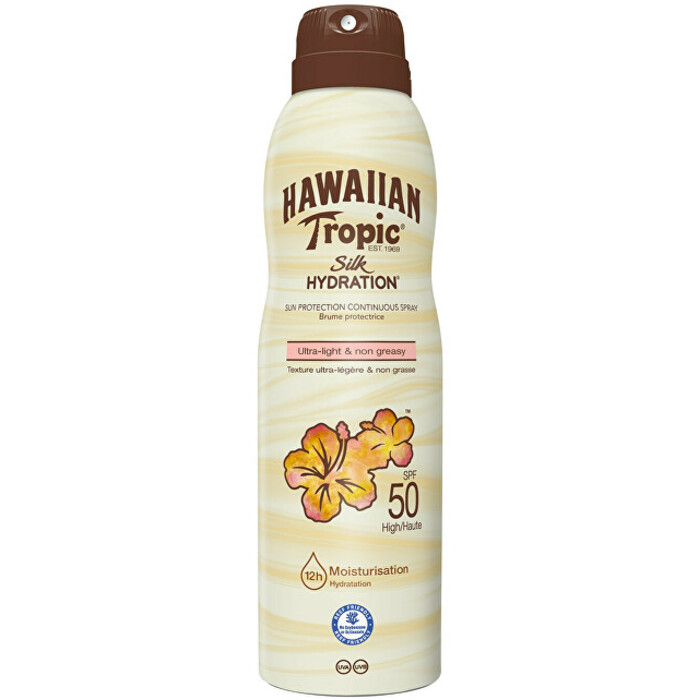 Hawaiian Tropic Silk Hydration Spray Sun Protection Continuous Spray SPF 50 - Sprej na opalování 220 ml