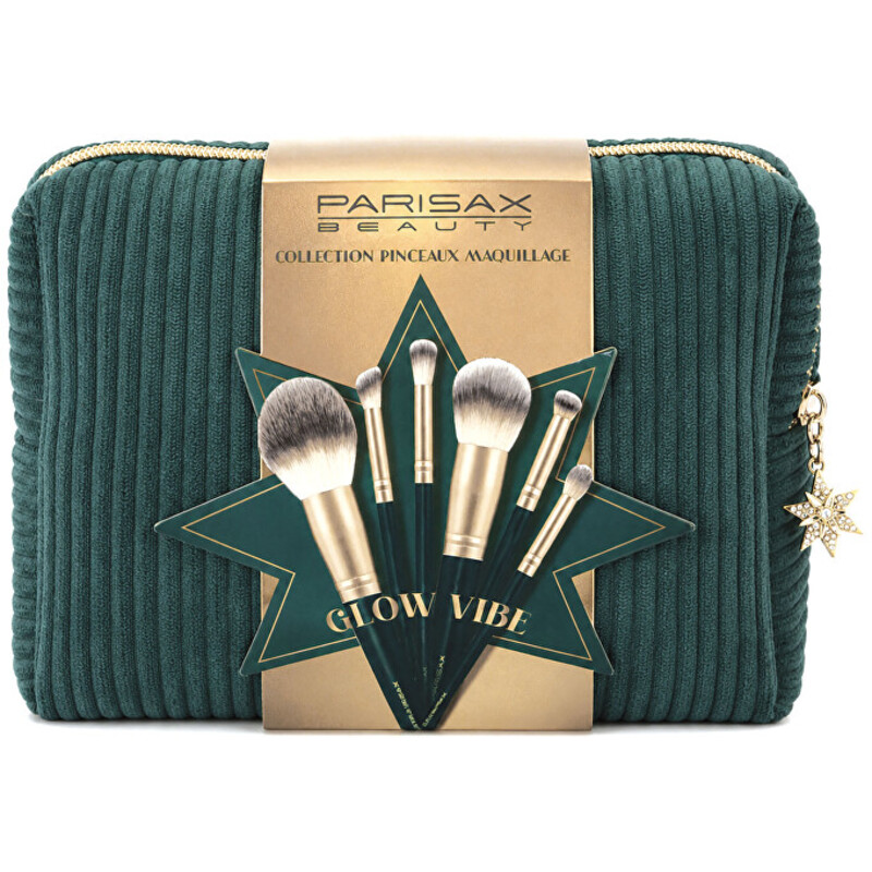 Glow Vibe Collection - Darčeková sada kozmetických štetcov na púder, lícenku a očné tiene ( 6 ks )
