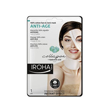 Anti-Age 100% Cotton Face & Neck Mask - Bavlnená maska na tvár a krk s kolagénom a hyaluronovým sérom