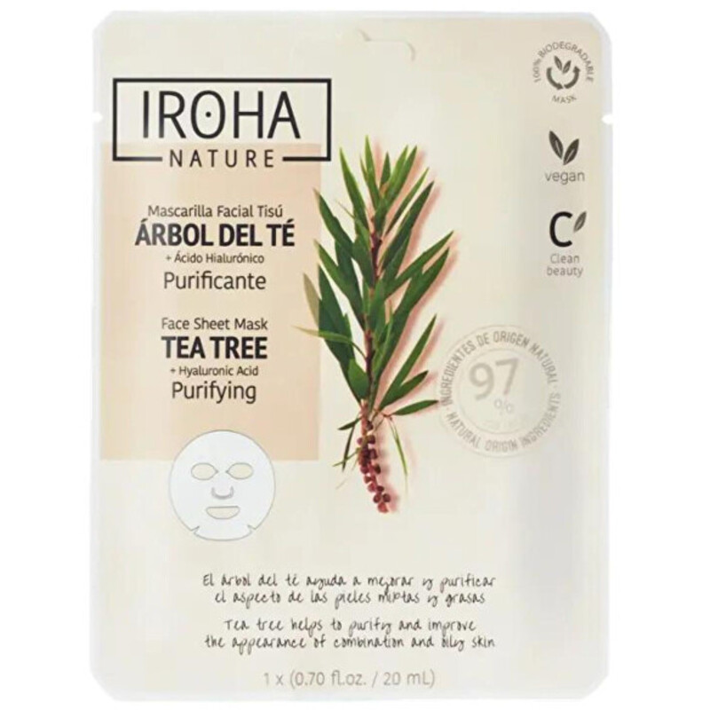 Tea Tree Purifying Face Sheet Mask - Plátýnková maska