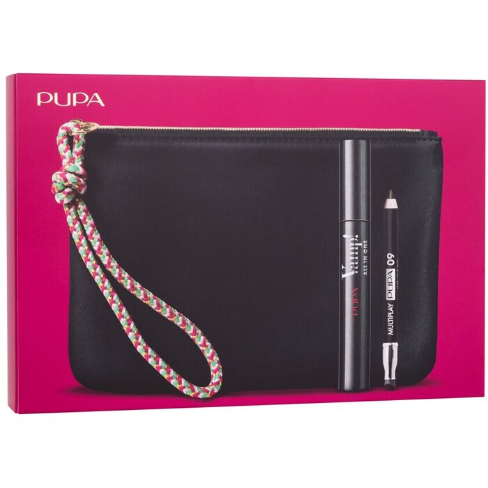 Pupa Vamp! All In One Gift Set with Cosmetic Bag - Dárková sada - 101 Extra Black