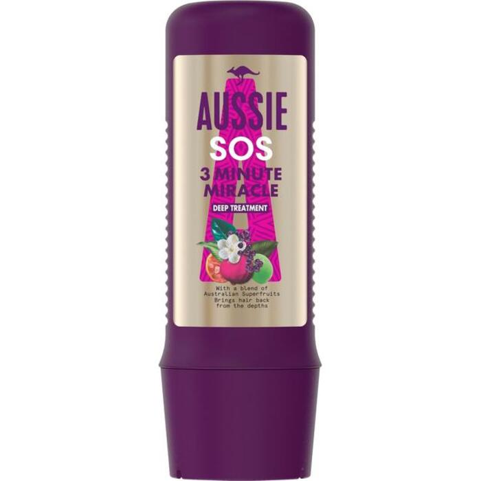 Aussie SOS 3 Minute Miracle Deep Treatment ( suché a poškozené vlasy ) - Vyživující maska 225 ml