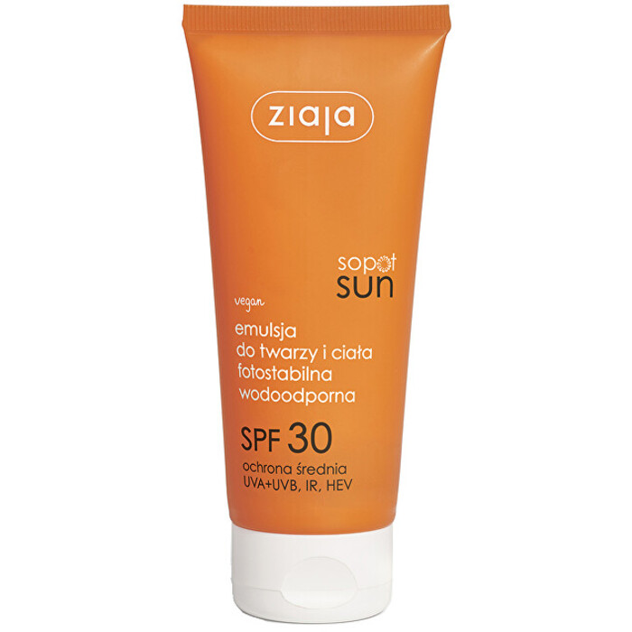 Ziaja Sun Sun Emulsion SPF 30 - Emulze na opalování na obličej a tělo 100 ml